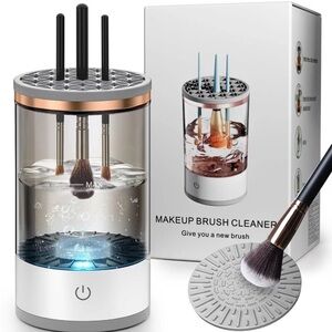 Electric Makeup Brush Cleaner Machine with Cleaning Pad